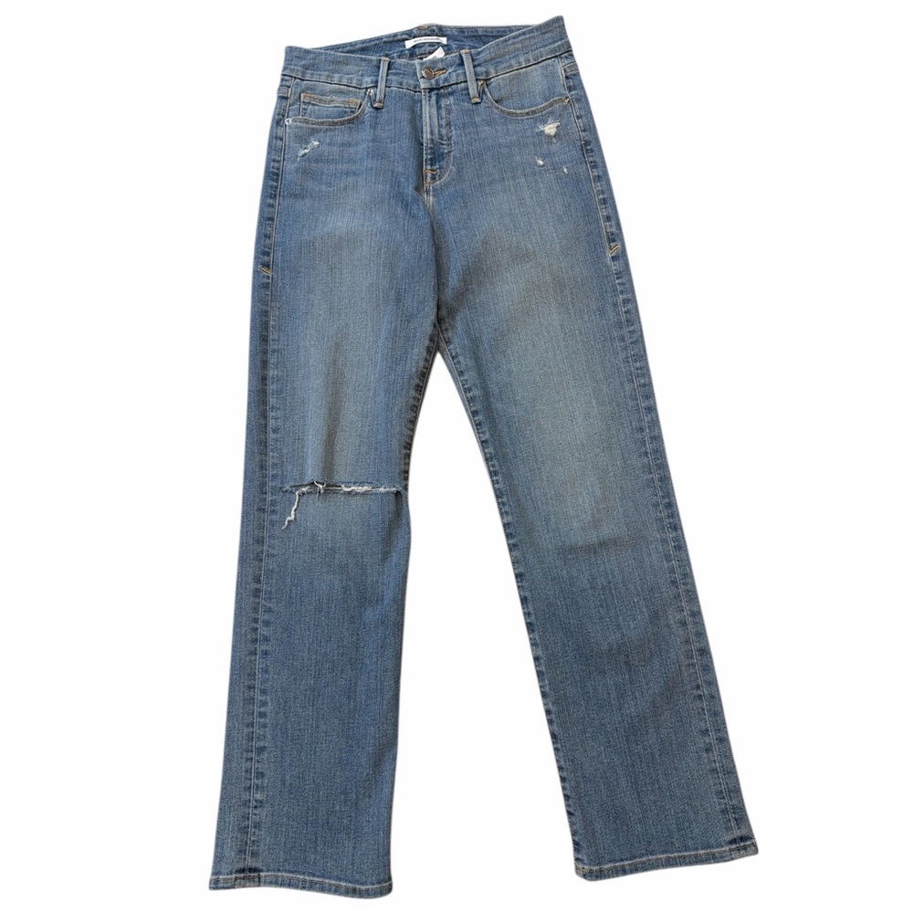 Good American Blue Straight Leg Jeans